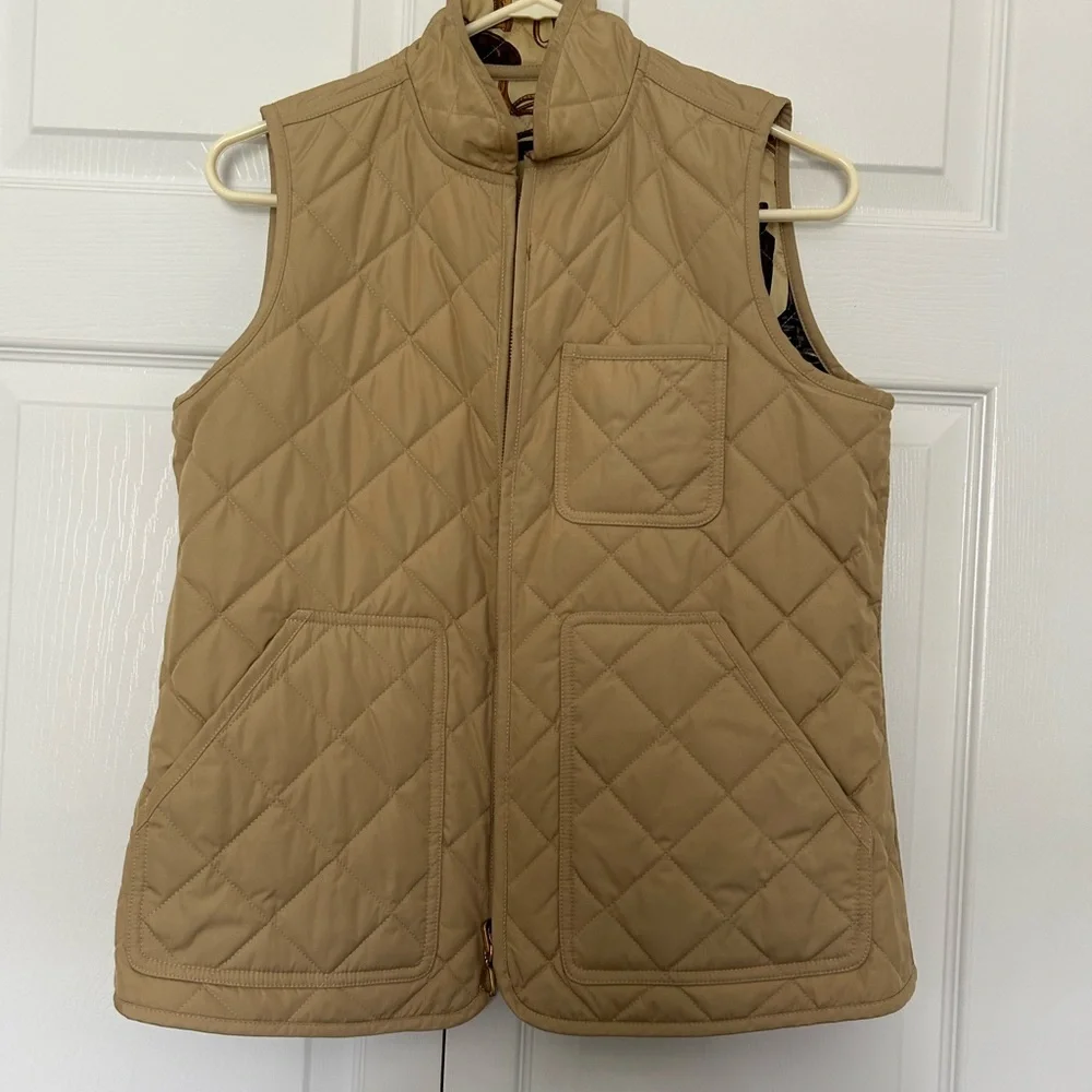 Ralph Lauren Reversible Equestrian Print Quilted Vest, sized M - Picture 6 of 9